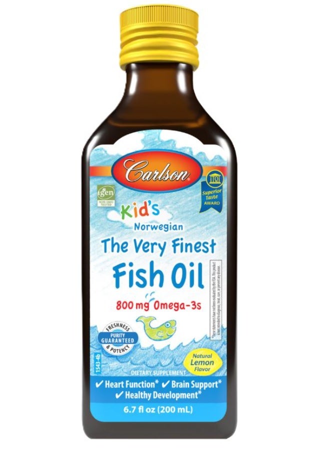 كارلسون شراب كارلسون للأطفال بزيت السمك بالليمون - 200 - Image 2